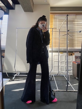 「VETEMENTS（ヴェトモン）のアイテム（パンツ）」を使った、oyukiさん（レディース・167cm）の冬コーディネート
