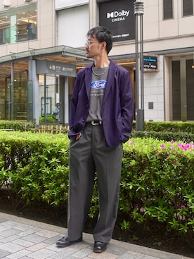 「ABAHOUSE（アバハウス）のアイテム」を使った、Hiro Kumazawaさん（メンズ・178cm）の春コーディネート