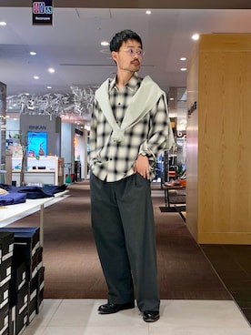 「ABAHOUSE（アバハウス）のアイテム」を使った、Hiro Kumazawaさん（メンズ・178cm）の春コーディネート