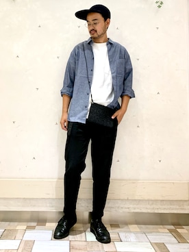 「lideal（リデアル）のアイテム」を使った、Hiro Kumazawaさん（メンズ・178cm）の夏コーディネート