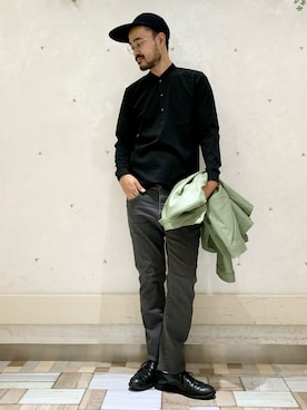 「RED CARD TOKYO（レッドカード）のアイテム」を使った、Hiro Kumazawaさん（メンズ・178cm）の秋コーディネート