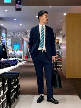 「TORY LEATHER（トリーレザー）のアイテム」を使った、Hiro Kumazawaさん（メンズ・178cm）の春コーディネート