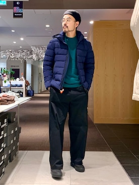 「アイテム（チノパンツ）」を使った、Hiro Kumazawaさん（メンズ・178cm）の秋コーディネート