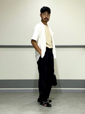 「ミニトート」｜Hiro Kumazawaさん（メンズ・178cm）の夏コーディネート