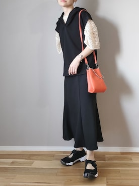 「SKAGEN(スカーゲン)のアイテム(ブレスレット)」を使った、panaさん(レディース・162cm)の夏コーディネート