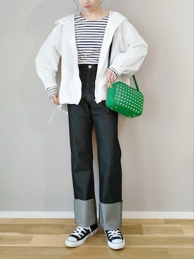 「春服デビュー宣言」｜「アイテム（マウンテンパーカー）」を使った、ｐａｎａさん（レディース・162cm）の春コーディネート