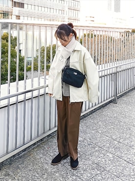 「アイテム（マフラー）」を使った、ｐａｎａさん（レディース・162cm）の冬コーディネート