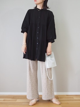 「EVOL（イーボル）の21SS春夏新作【EVOL】チュールクリアヒールパンプス IQ9517（パンプス）」を使った、ｐａｎａさん（レディース・162cm）の夏コーディネート