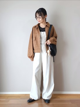 「アイテム（バレエシューズ）」を使った、ｐａｎａさん（レディース・162cm）の秋コーディネート