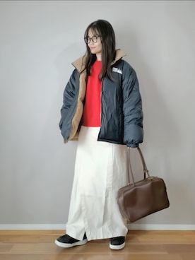 「アイテム（ボストンバッグ）」を使った、ｐａｎａさん（レディース・162cm）の冬コーディネート