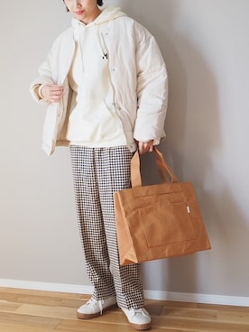 「ABITOKYO（アビトーキョー）のアイテム（ジャケット/アウター）」を使った、ｐａｎａさん（レディース・162cm）の冬コーディネート