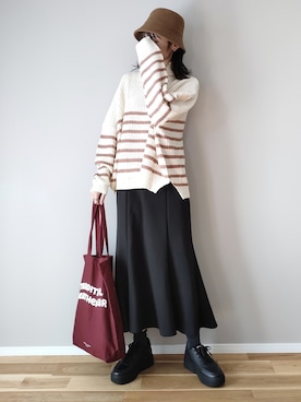 「AS KNOW AS plus（アズノゥアズプラス）のアイテム（スニーカー）」を使った、ｐａｎａさん（レディース・162cm）の秋コーディネート