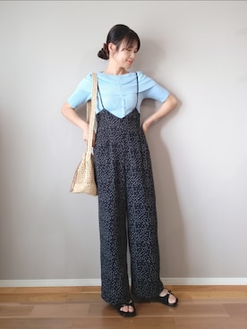 「UNIQLO（ユニクロ）のアイテム（バッグ、ベージュ系）」を使った、ｐａｎａさん（レディース・162cm）の夏コーディネート