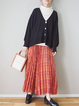 「Simplicite（サンプリシテ）のアイテム（スカート）」を使った、ｐａｎａさん（レディース・162cm）の冬コーディネート