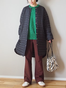 「Traditional Weatherwear」｜「アイテム（ダウンジャケット/コート）」を使った、ｐａｎａさん（レディース・162cm）の冬コーディネート