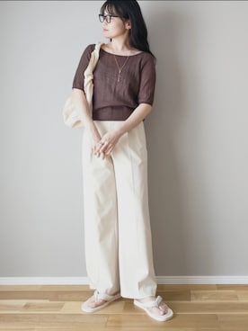 「select MOCA（セレクトモカ）のアイテム」を使った、ｐａｎａさん（骨格ストレート・レディース・162cm）の夏コーディネート