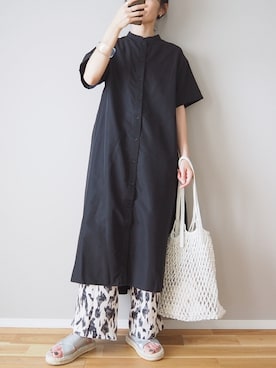 「AS KNOW AS PINKY（アズノゥアズピンキー）のアイテム（トートバッグ）」を使った、ｐａｎａさん（レディース・162cm）の夏コーディネート