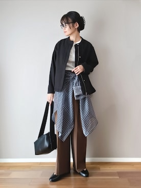 「アイテム（バレエシューズ）」を使った、ｐａｎａさん（レディース・162cm）の秋コーディネート