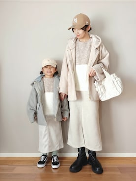 「アイテム（トートバッグ）」を使った、ｐａｎａさん（レディース・162cm）の冬コーディネート