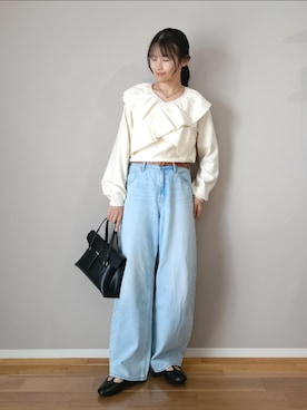「アイテム（バレエシューズ）」を使った、ｐａｎａさん（レディース・162cm）の秋コーディネート