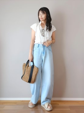 「アイテム（腕時計）」を使った、ｐａｎａさん（レディース・162cm）の夏コーディネート