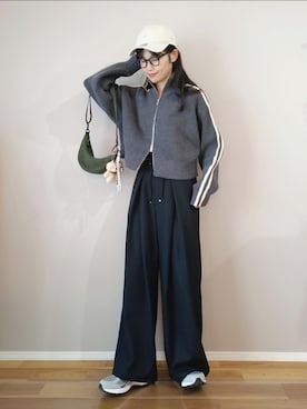 「アイテム（スラックス）」を使った、ｐａｎａさん（レディース・162cm）の秋コーディネート