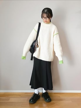 「アイテム（ピアス（両耳用））」を使った、ｐａｎａさん（レディース・162cm）の秋コーディネート