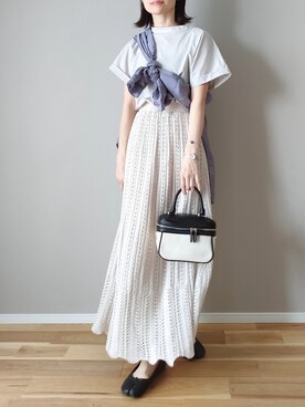 「SKAGEN(スカーゲン)のアイテム(ブレスレット)」を使った、panaさん(レディース・162cm)の夏コーディネート