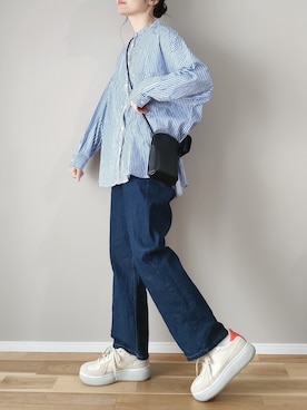 「Onitsuka Tiger（オニツカタイガー）のアイテム」を使った、ｐａｎａさん（骨格ストレート・レディース・162cm）の冬コーディネート