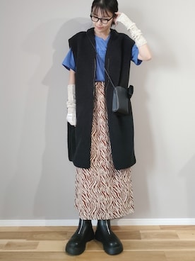 「Simplicite（サンプリシテ）のアイテム（スカート）」を使った、ｐａｎａさん（レディース・162cm）の秋コーディネート