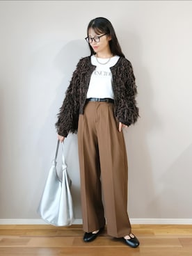 「アイテム（バレエシューズ）」を使った、ｐａｎａさん（レディース・162cm）の秋コーディネート