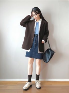 「アイテム（テーラードジャケット）」を使った、ｐａｎａさん（レディース・162cm）の秋コーディネート