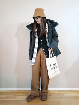 「アイテム（カーディガン/ボレロ）」を使った、ｐａｎａさん（レディース・162cm）の冬コーディネート