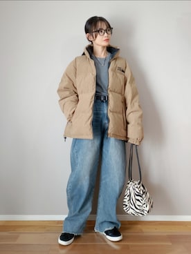 「アイテム（ダウンジャケット/コート）」を使った、ｐａｎａさん（レディース・162cm）の秋コーディネート