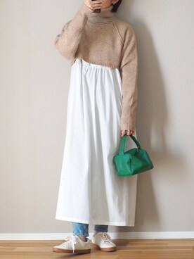 「AmbreNeige」｜「アイテム（ワンピース/ドレス）」を使った、ｐａｎａさん（レディース・162cm）の秋コーディネート