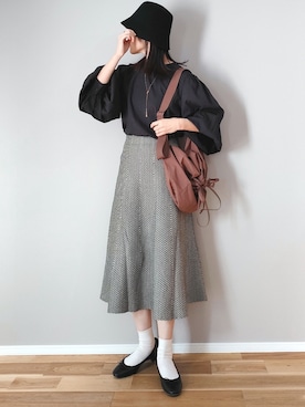 「ほめられ本命コーデ」｜「アイテム（帽子）」を使った、ｐａｎａさん（レディース・162cm）の冬コーディネート