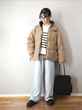 「アイテム（スウェットパンツ）」を使った、ｐａｎａさん（レディース・162cm）の秋コーディネート