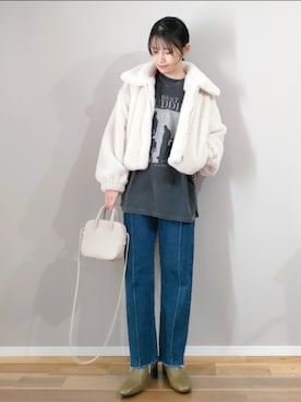 「cava cava（サヴァサヴァ）のアイテム（ブーツ）」を使った、ｐａｎａさん（レディース・162cm）の冬コーディネート