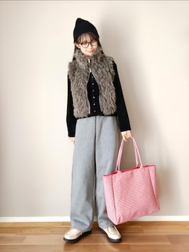 「アイテム（ドレスシューズ）」を使った、ｐａｎａさん（レディース・162cm）の冬コーディネート