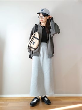 「アイテム（ブルゾン）」を使った、ｐａｎａさん（レディース・162cm）の秋コーディネート