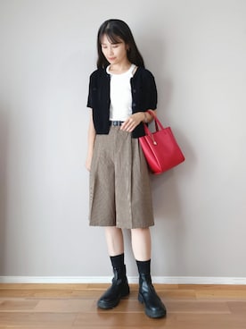 「アイテム（タンクトップ）」を使った、ｐａｎａさん（レディース・162cm）の秋コーディネート