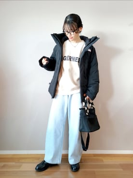 「FIRST DOWN（ファーストダウン）のアイテム（ダウンジャケット/コート）」を使った、ｐａｎａさん（レディース・162cm）の冬コーディネート