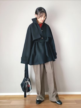 「アイテム（トレンチコート）」を使った、ｐａｎａさん（レディース・162cm）の秋コーディネート
