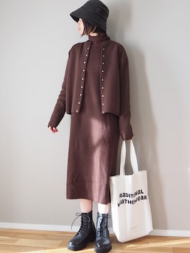 「byあしながおじさん」｜「アイテム（ワンピース/ドレス）」を使った、ｐａｎａさん（レディース・162cm）の冬コーディネート