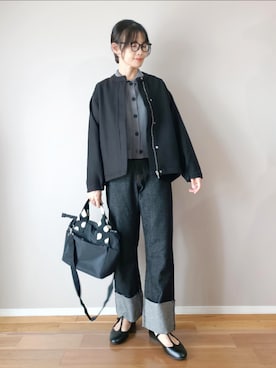 「アイテム（バレエシューズ）」を使った、ｐａｎａさん（レディース・162cm）の秋コーディネート