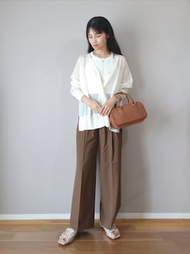 「アイテム（カーディガン/ボレロ）」を使った、ｐａｎａさん（レディース・162cm）の夏コーディネート