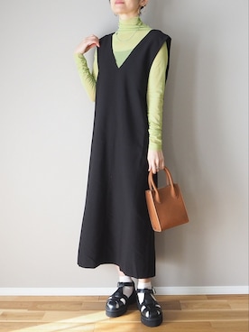 「CENE」｜「アイテム（サロペット/オーバーオール）」を使った、ｐａｎａさん（レディース・162cm）の春コーディネート