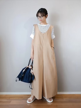 「ikka（イッカ）のアイテム（Tシャツ/カットソー）」を使った、ｐａｎａさん（レディース・162cm）の夏コーディネート