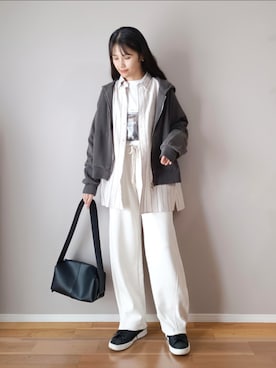 「アイテム（スウェットパンツ）」を使った、ｐａｎａさん（レディース・162cm）の秋コーディネート