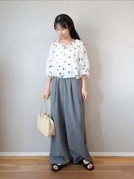 「tiptop（ティップトップ）のアイテム」を使った、ｐａｎａさん（レディース・162cm）の夏コーディネート